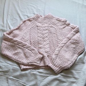 Aritzia light pink turtleneck sweater